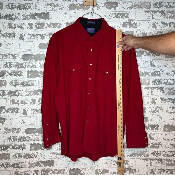 Vintage Pendleton long sleeve 100 % virgin wool button down - Picture 3 of 5